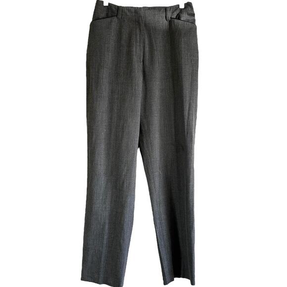 Lauren Ralph Lauren Trouser Pants High Waisted Zip Fly Career Wool Gray 10 - Picture 1 of 4